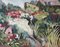 Albert Ducommun, Paysage fleuris, Oleo sobre lienzo, Enmarcado, Imagen 2