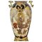 19th Century Japan Satsuma Porcelain Vase and Golden Metal, 1870s 3