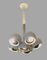 Spage Age Chandelier in Chromed and Enameled Metal, Italy, 1970s 5