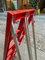 Vintage Red Foldable Ladder Scaleo from Velca, Italy, 1970s, Image 9