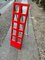 Vintage Red Foldable Ladder Scaleo from Velca, Italy, 1970s 1