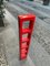 Vintage Red Foldable Ladder Scaleo from Velca, Italy, 1970s 10