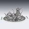 20th Century Chinese Silver Cherry Blossom Tea Set, Siu Kee, 1900s, Set of 5 10