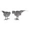 German Silver Pheasant Figures, Hanau, 1910, Set of 2 1