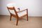 Danish Teak Senator Model Armchair and New Loop Fabric by Ole Wanscher for France & Son, 1960s 8