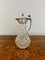 Victorian Cut Glass and Silver Plated Claret Jug, 1860s, Image 2