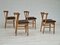 Danish Oak & Faux Sheepskin Dining Chairs, 1960s, Set of 4 17