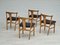 Chaises de Salle à Manger en Chêne et Faux Mouton, Danemark, 1960s, Set de 4 2