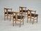 Danish Oak & Faux Sheepskin Dining Chairs, 1960s, Set of 4 2