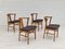 Danish Oak & Faux Sheepskin Dining Chairs, 1960s, Set of 4 1