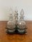Victorian Quality Decanter Stand with Three Original Cut Glass Decanters, 1860, Set of 4 5