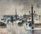 Bernard Lignon, Autour de la place de la Concorde, Paris, 1950, Huile sur Toile, Encadrée 2