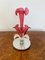 Epergne Victorienne Antique en Verre Cranberry, 1860s 2