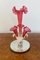 Epergne Victorienne Antique en Verre Cranberry, 1860s 1