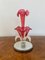 Epergne Victorienne Antique en Verre Cranberry, 1860s 5