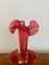 Epergne Victorienne Antique en Verre Cranberry, 1860s 4