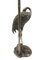 Französische Art Deco Heron Tischlampe aus versilberter Bronze von Maison Baguès, 1940er 6