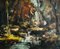 Adolfo Carducci, Sous bois et ruisseau, Oil on Canvas, Framed 1