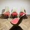 Mid-Century Vinyl & Velour Tulip Swivel Dining Chairs on Metal Bases, 1960s, Set of 4, Image 15