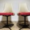 Mid-Century Vinyl & Velour Tulip Swivel Dining Chairs on Metal Bases, 1960s, Set of 4 16