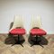 Mid-Century Vinyl & Velour Tulip Swivel Dining Chairs on Metal Bases, 1960s, Set of 4 12