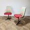 Mid-Century Vinyl & Velour Tulip Swivel Dining Chairs on Metal Bases, 1960s, Set of 4 4