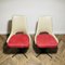 Mid-Century Vinyl & Velour Tulip Swivel Dining Chairs on Metal Bases, 1960s, Set of 4, Image 20