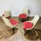 Mid-Century Vinyl & Velour Tulip Swivel Dining Chairs on Metal Bases, 1960s, Set of 4 18