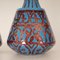 Art Deco Vases Enamel on Copper Turqoise Blue and Iridescent Geometric Design Vases, 1920s, Set of 2 5