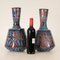Art Deco Vasen Emaille auf Kupfer Türkisblau & Irisierendem Geometrischem Design Vasen, 1920er, 2er Set 16