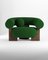 Cassete Armchair Boucle Green and Smoked Oak by Alter Ego for Collector 1