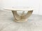 Vintage Round Travertine Coffee Table, 1970s 3