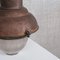Lámpara colgante industrial francesa de cobre y vidrio, Imagen 6