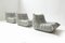 Vintage Togo Lounge Chairs in Original Grey Leather by Michel Ducaroy for Ligne Roset, 1987, Set of 3 14