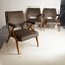 Armchairs with Wooden Structure & Velvet Upholstery by Antonio Gorgone, 1950s, Set of 3, Image 1