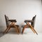 Armchairs with Wooden Structure & Velvet Upholstery by Antonio Gorgone, 1950s, Set of 3, Image 8