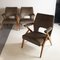 Armchairs with Wooden Structure & Velvet Upholstery by Antonio Gorgone, 1950s, Set of 3, Image 4