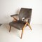 Armchairs with Wooden Structure & Velvet Upholstery by Antonio Gorgone, 1950s, Set of 3 5