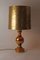 Lámpara de mesa Bubble grande de cerámica dorada, años 60, Imagen 4
