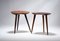 Tabourets Tripodes Mid-Century en Orme, Danemark, 1950s, Set de 2 3