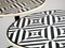 Hand Painted Geometric Bistro Tables with Metal Base, England, 1980s, Image 3