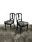 Victorian Vintage Aesthetic Movement Ebonised Hall Chairs in Velvet Fabric by House of Hackney, Set of 2 1