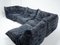 Vintage Togo Modular Sofa in Original Seaweed Blue Corduroy by Michel Ducaroy, 1980s, Set of 4, Image 5