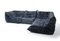 Vintage Togo Modular Sofa in Original Seaweed Blue Corduroy by Michel Ducaroy, 1980s, Set of 4, Image 6