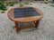 Large Brutalist Oak & Stone Inlay Coffee Table, 1970s 2