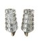 Brutalist Torchiere Wall Lights in Glass with Nickel Frames in the style of Kinkeldey, 1960s, Set of 2 6