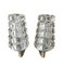 Brutalist Torchiere Wall Lights in Glass with Nickel Frames in the style of Kinkeldey, 1960s, Set of 2, Image 6