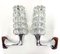 Brutalist Torchiere Wall Lights in Glass with Nickel Frames in the style of Kinkeldey, 1960s, Set of 2, Image 1