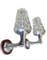Brutalist Torchiere Wall Lights in Glass with Nickel Frames in the style of Kinkeldey, 1960s, Set of 2 4