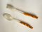 Salad Cutlery in Faux Bamboo, France, 1970, Set of 2 7